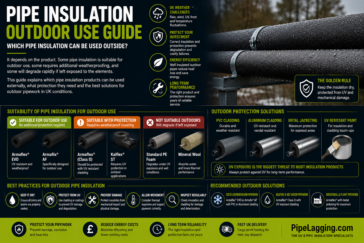 Can Pipe Insulation Be Used Outside? Outdoor Pipe Lagging Guide