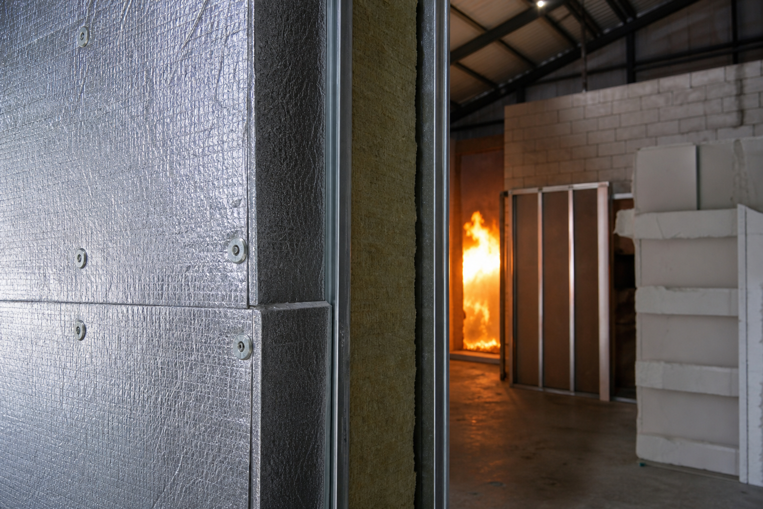 Why Foil-Faced Mineral Wool Outperforms Foam in Fire Zones