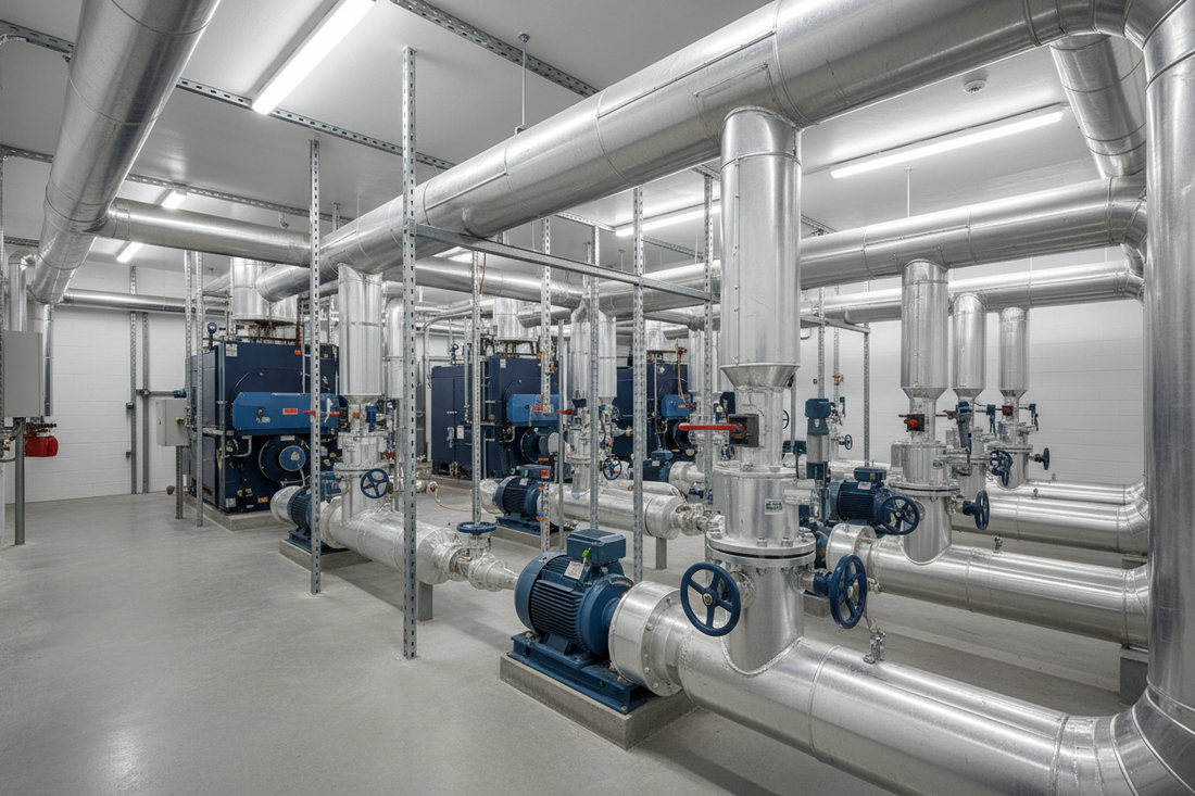 Boiler Plant Room Pipe Insulation.