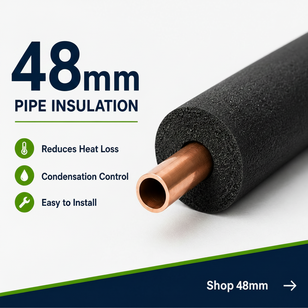 48mm Pipe Insulation — Armaflex & Rockwool Lagging | Pipelagging.com