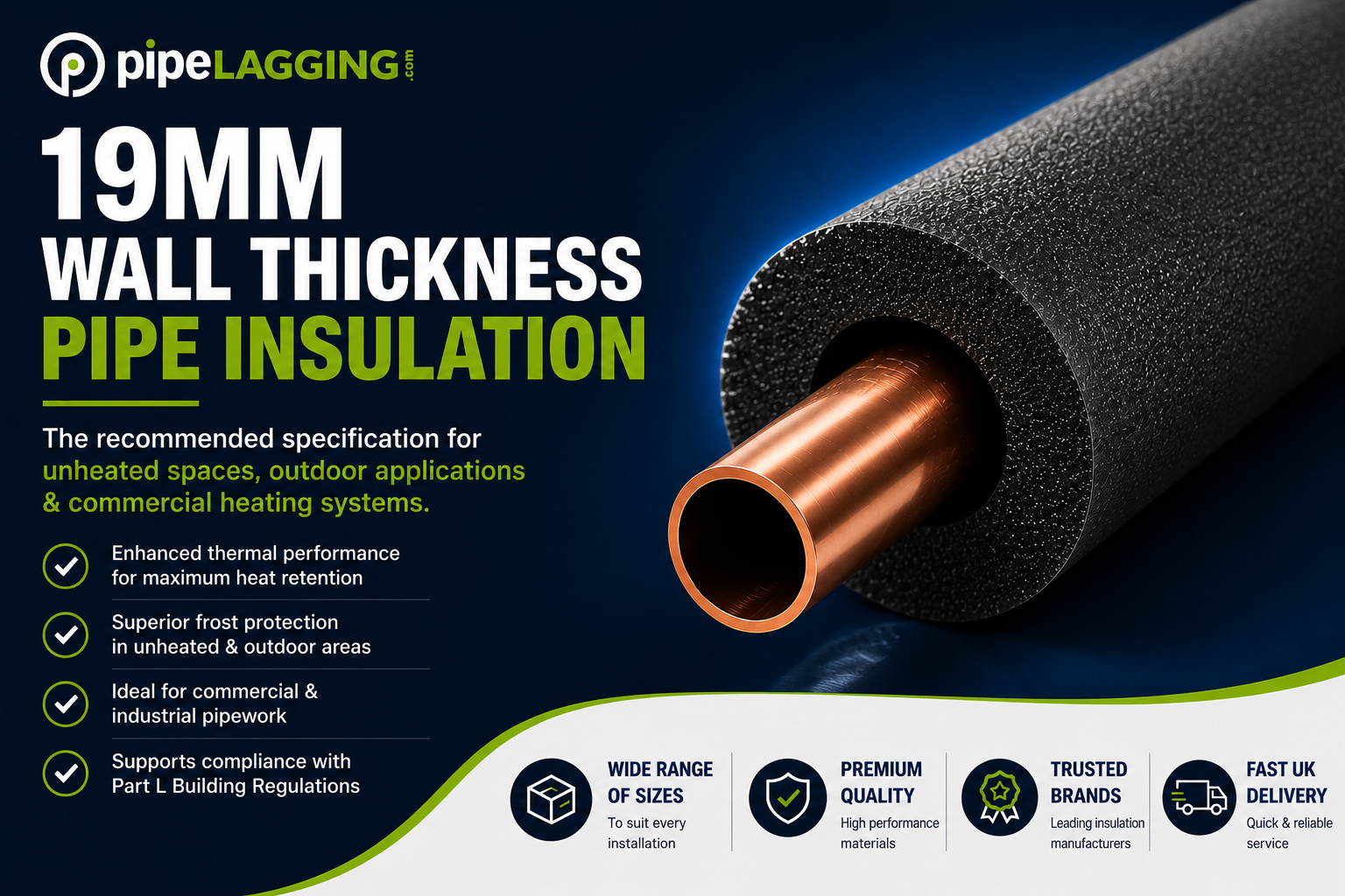 19mm Wall Thickness Pipe Insulation