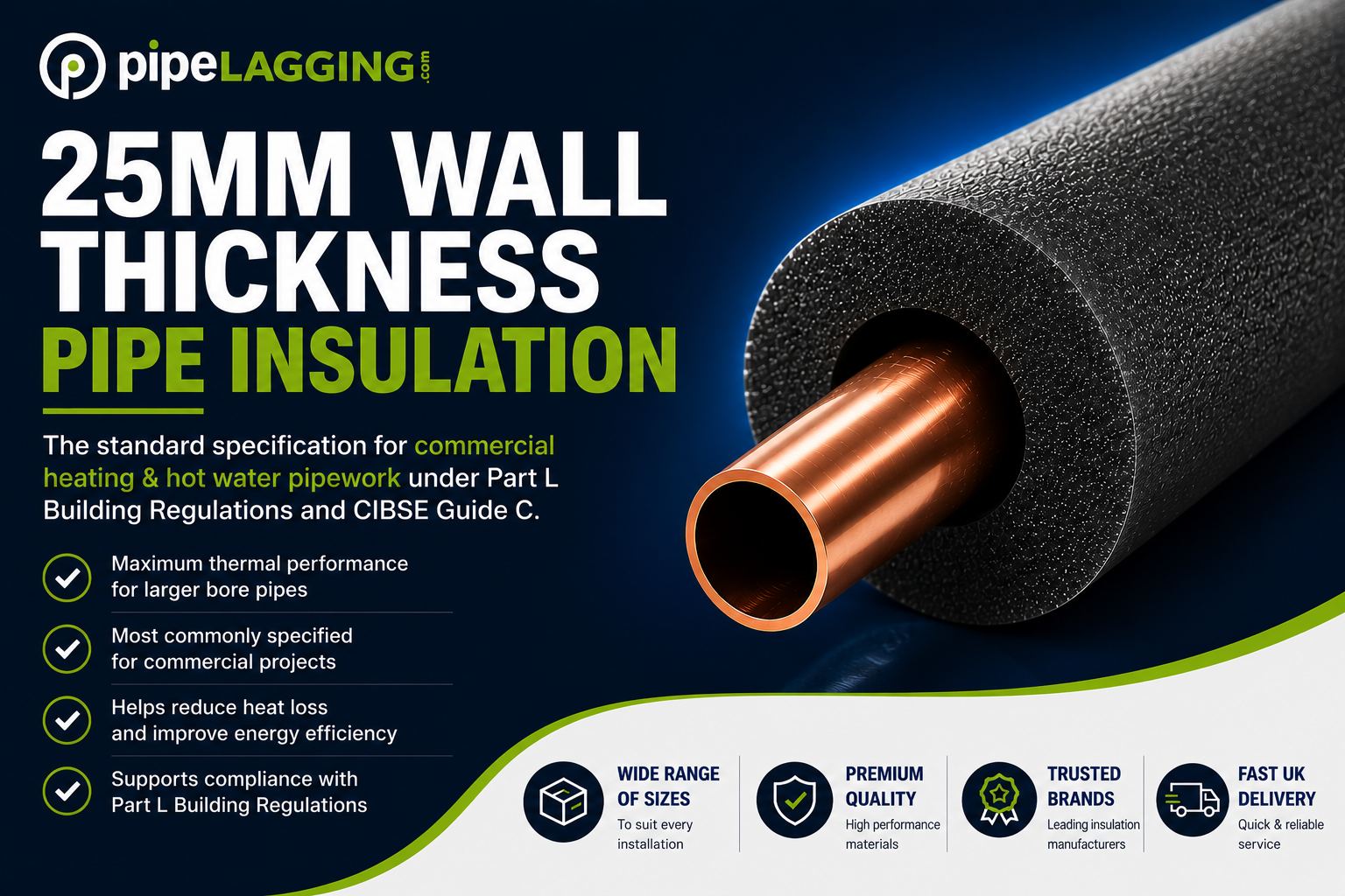 25mm Wall Thickness Pipe Insulation