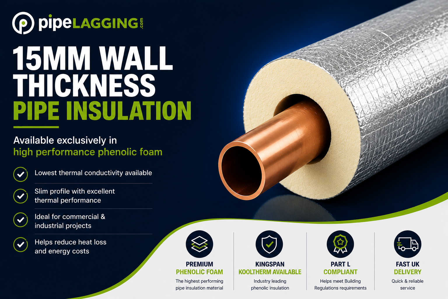15mm Wall Thickness Pipe Insulation