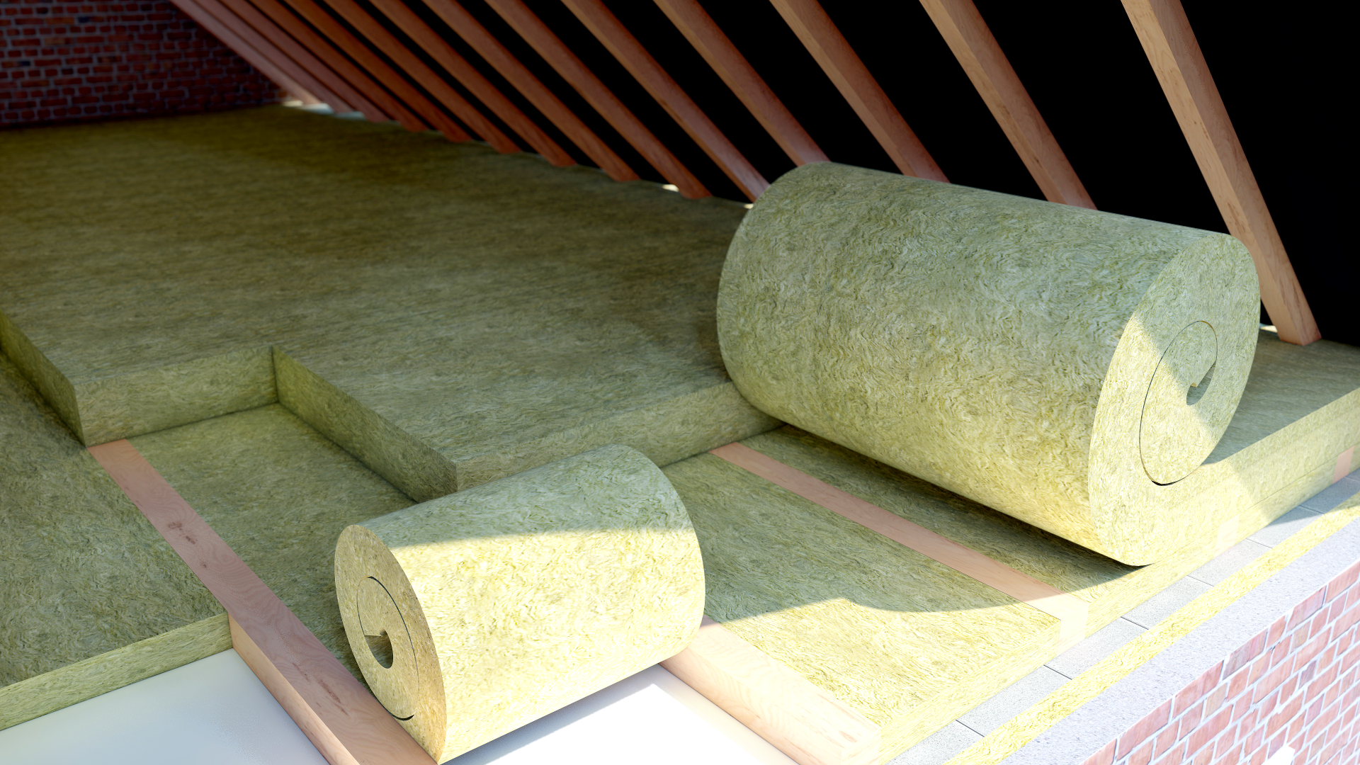 ROCKWOOL Twin Roll 200mm Non-Combustible Loft Roof Insulation Stone Wool Rolls UK