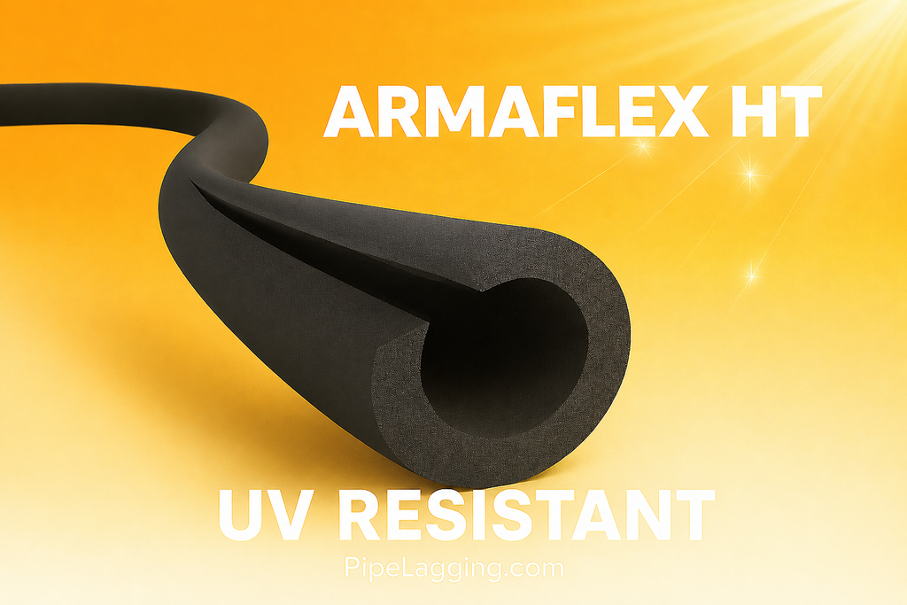 HT/ArmaFlex High‑Temperature Pre‑Slit Pipe Insulation Tube 2m - Pipelagging.com
