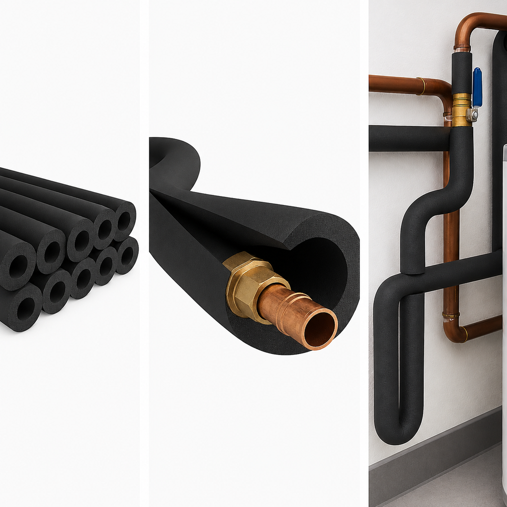 HT/ArmaFlex High‑Temperature Pre‑Slit Pipe Insulation Tube 2m - Pipelagging.com