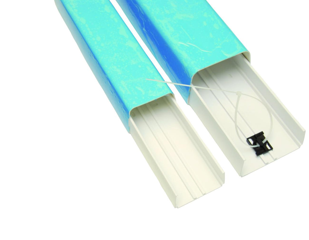 Sauermann DUE110 110x75mm Plastic Trunking 2m Box of 8