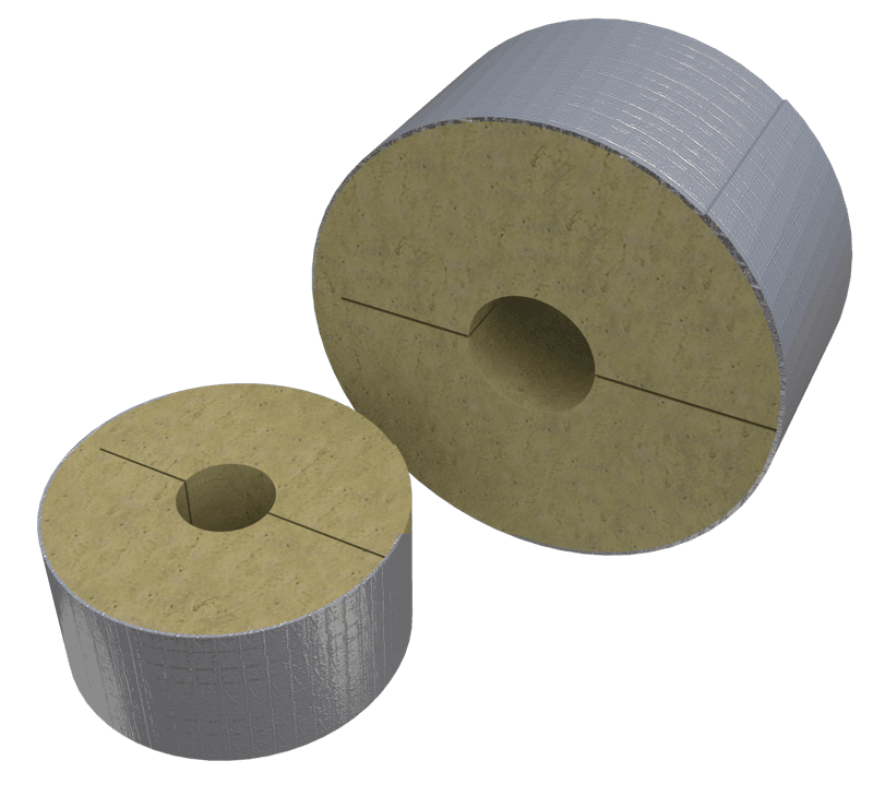 Rockwool Rocklap Pipe Supports Foil Faced