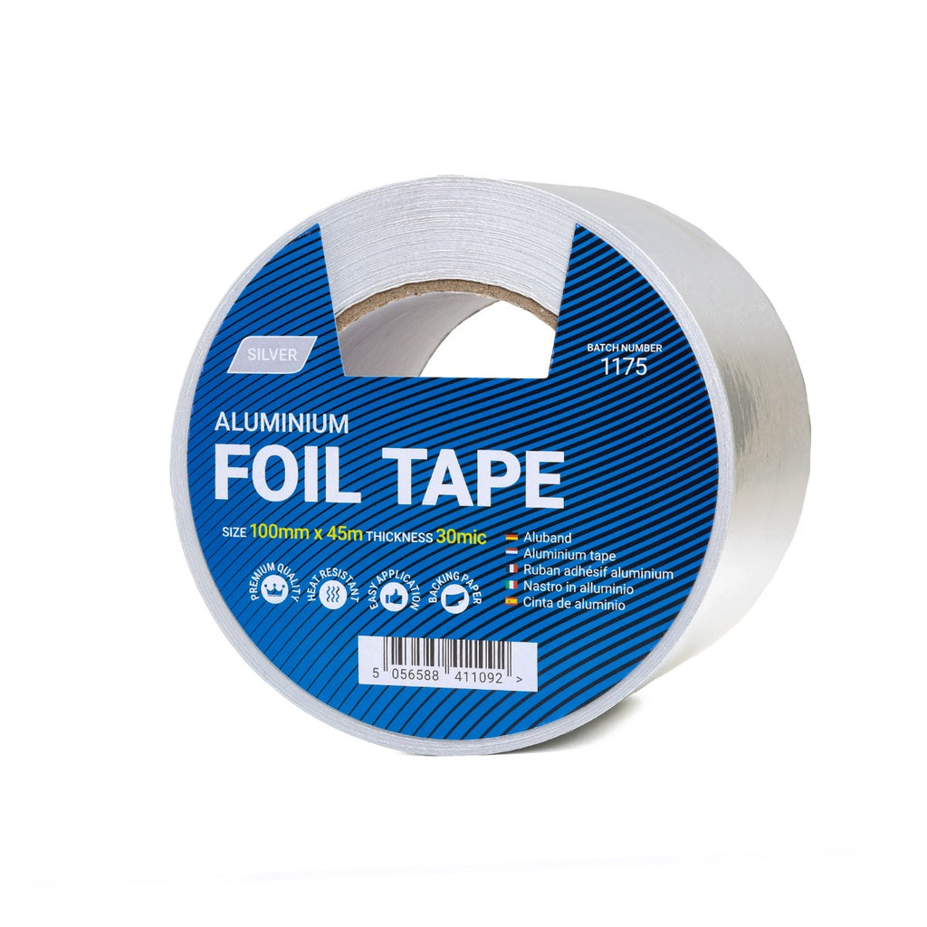 100mm Self-Adhesive Aluminium Foil Tape for HVAC Duct Sealing