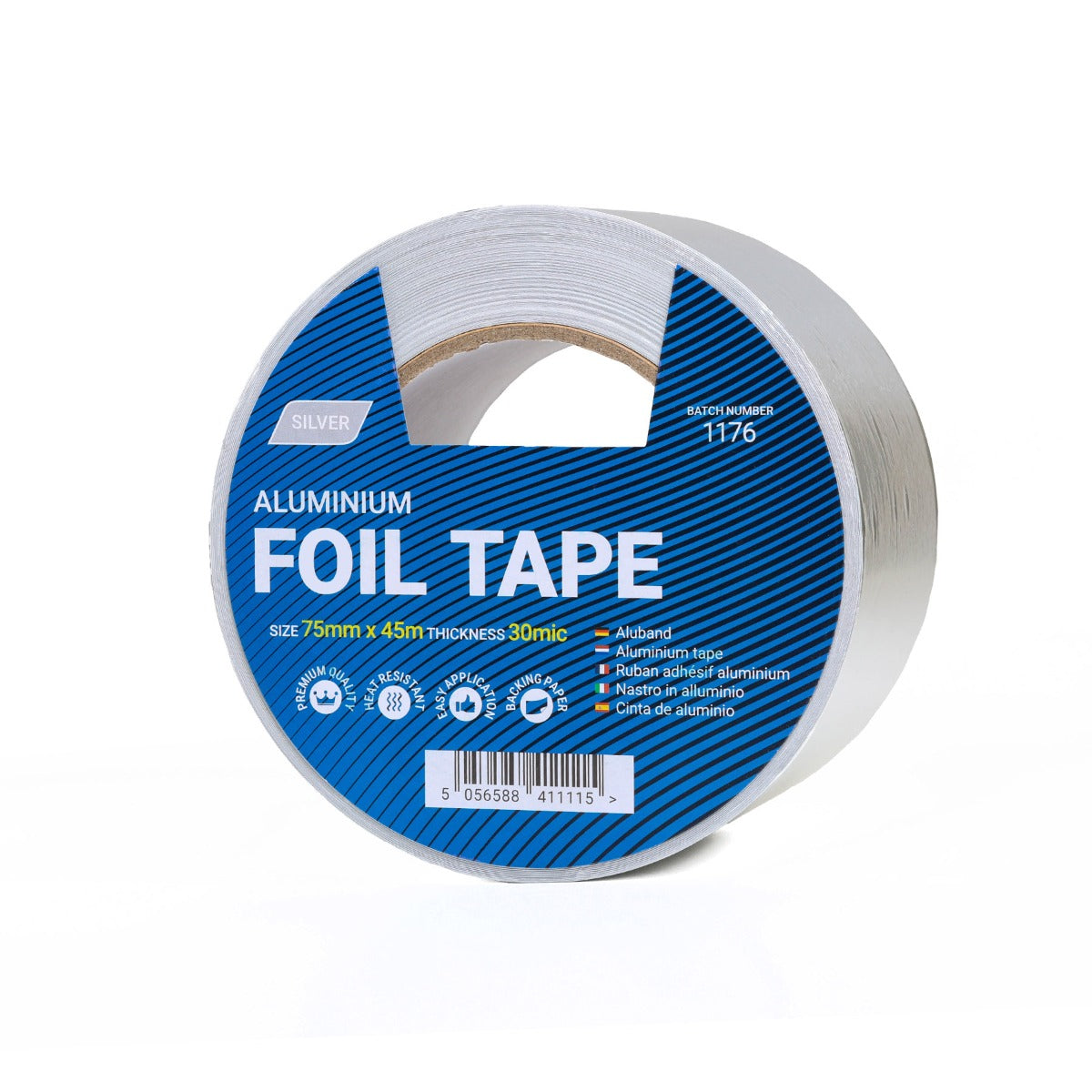 75mm Premium Self-Adhesive Aluminium Foil Tape for HVAC Sealing UK