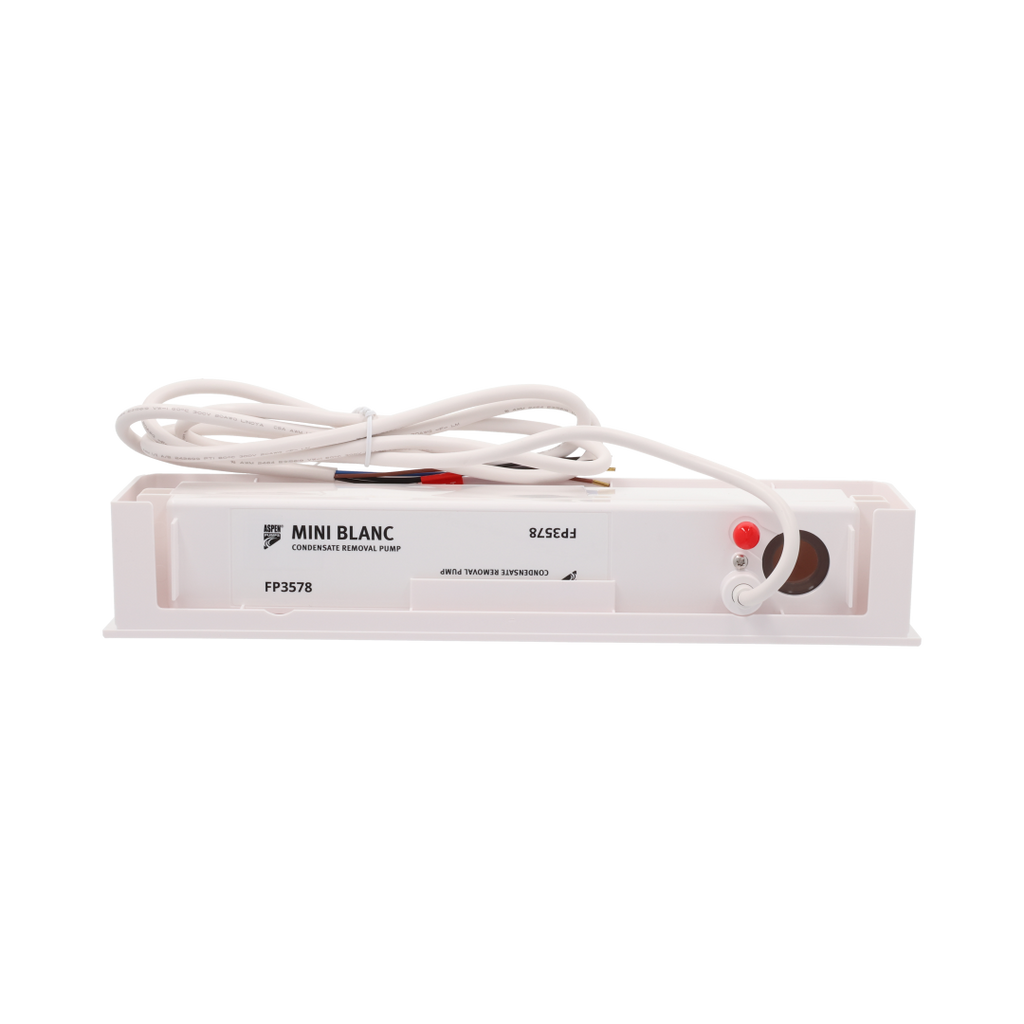 Aspen Mini Blanc FP3578 condensate pump internal reservoir and cable view