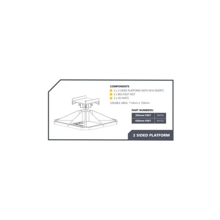 Big Foot B9102 Mounting Platform Set of Two 450mm 2 sided