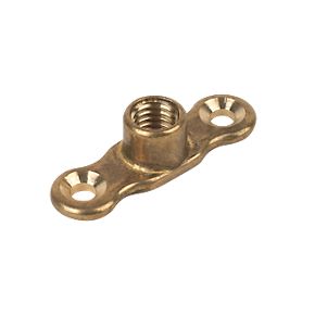 Back Plate Brass Pipe Clip Clamp M10 Female Thread