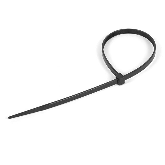 Cable Zip Ties Nylon 300 x 4.8 mm Black Bag of 100 Plastic