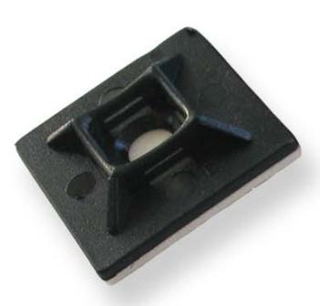 Sticky Back Cable Tie Mounts 28mm Square Bag of 100