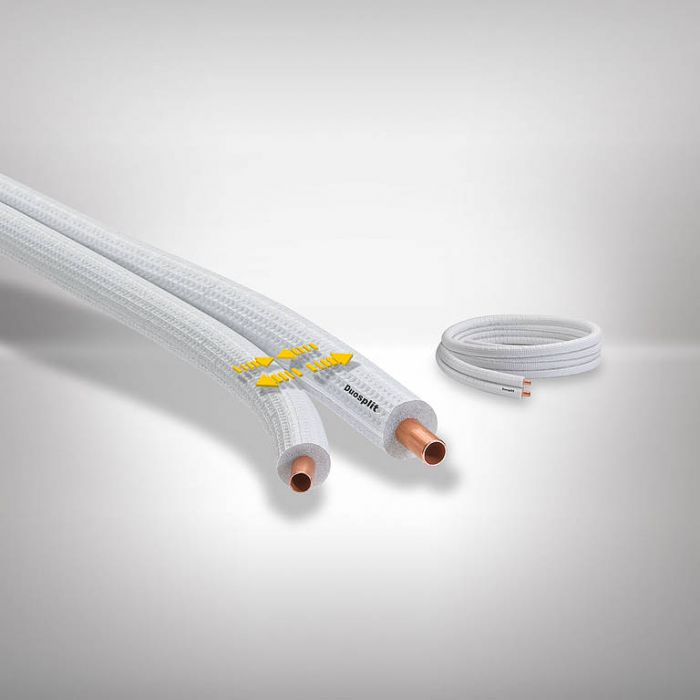 Tubolit DuoSplit 1/4" - 3/8" Pre-Insulated Copper Pipe 25m Coil