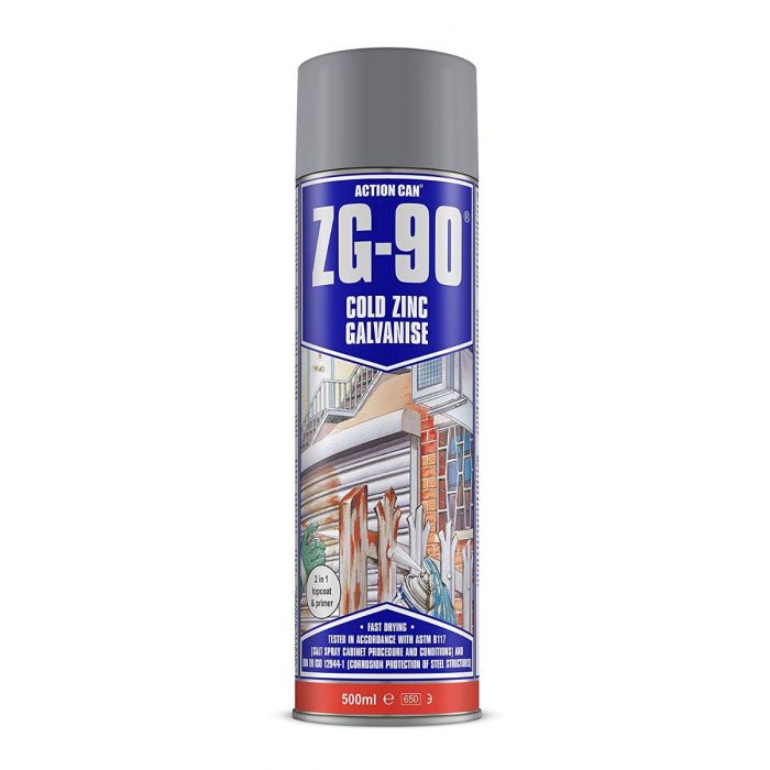 ZG-90 Cold Zinc Galvanising Spray Paint - Anti-Rust Protection for Galvanised Steel