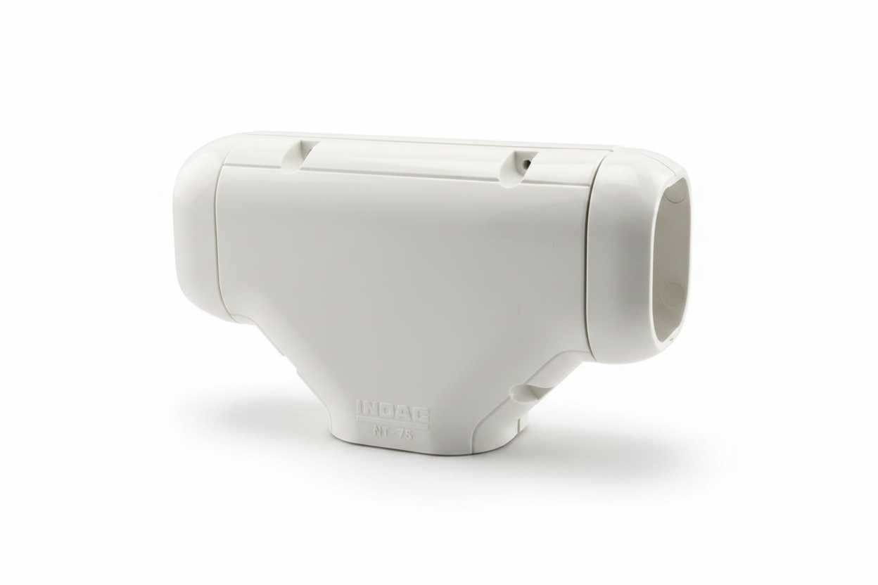 Inoac NT-75 Plastic Pipe Trunking 75mm Tee Joint - Pipelagging.com