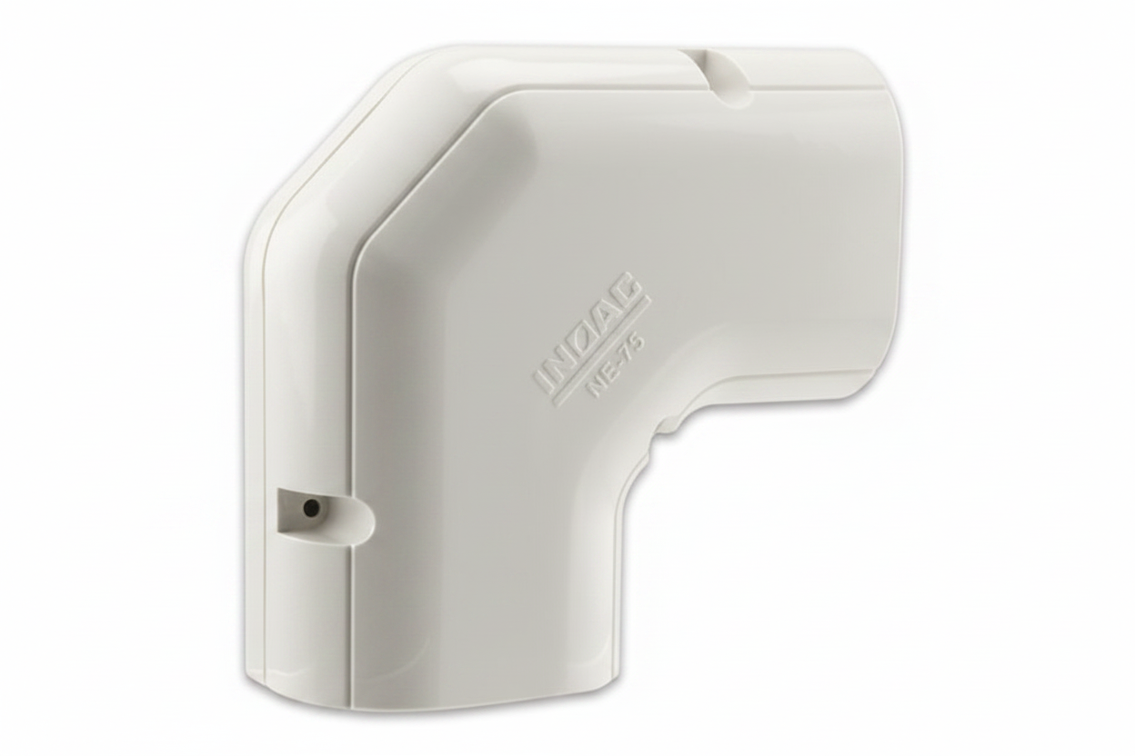 Inoac NE-75 Plastic Pipe Trunking 75mm Horizontal Elbow - Pipelagging.com