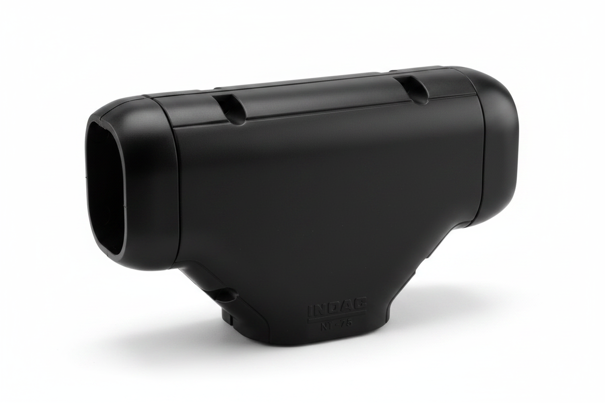 Inoac NT-75 Plastic Pipe Trunking 75mm Tee Joint - Pipelagging.com