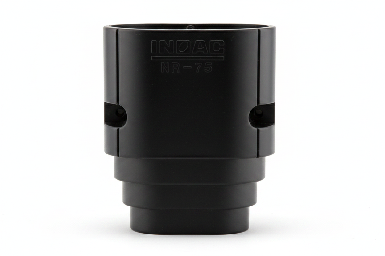 Inoac NR-75 75mm Plastic Pipe Trunking End Socket - Black