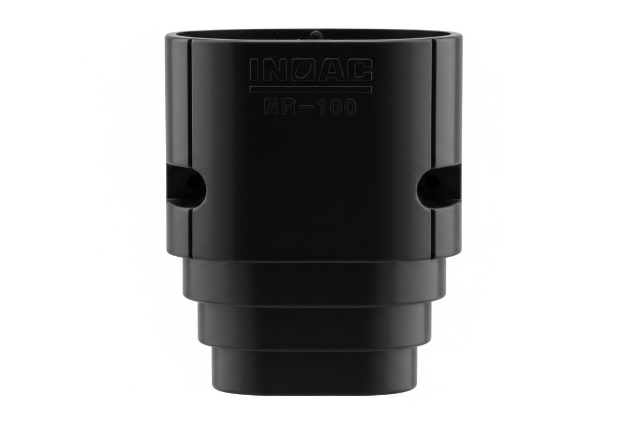 Inoac NR-100 100mm Plastic Pipe Trunking End Socket - Black
