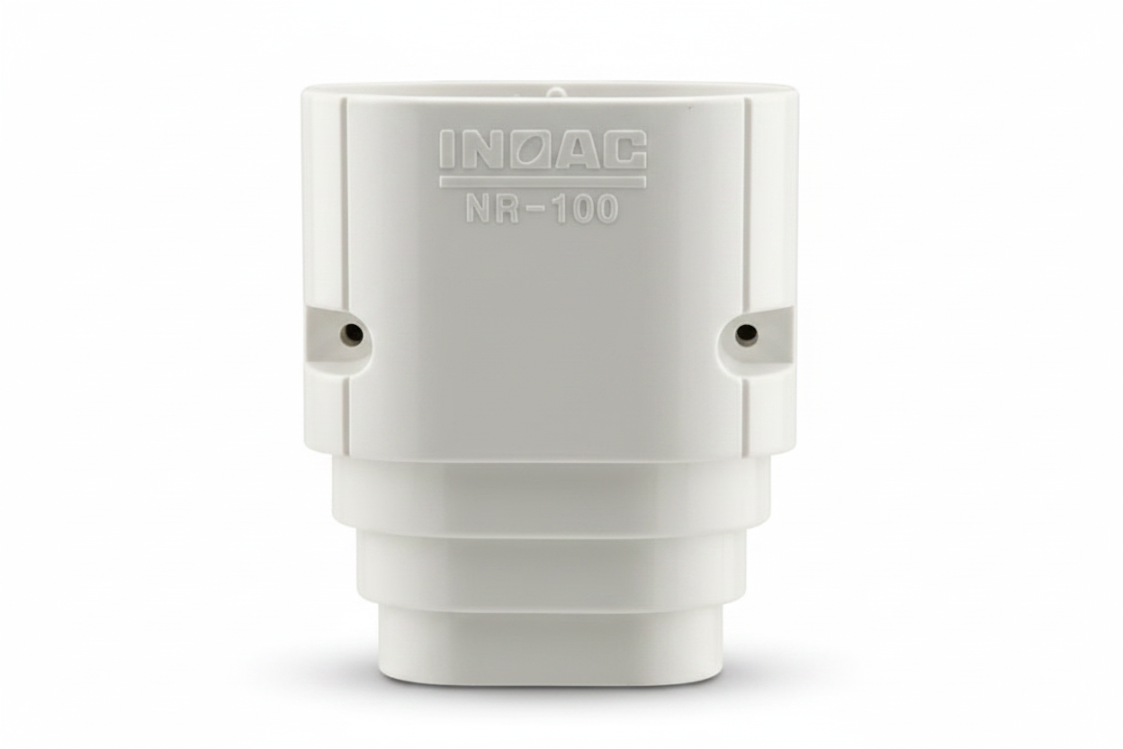 Inoac NR-100 100mm Plastic Pipe Trunking End Socket - White