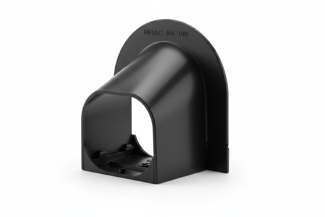 Inoac NA-100 100mm Plastic Pipe Trunking Corner Cap - Black