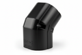 Inoac NU-100 100mm Plastic Pipe Trunking 45° Vertical Elbow - Black