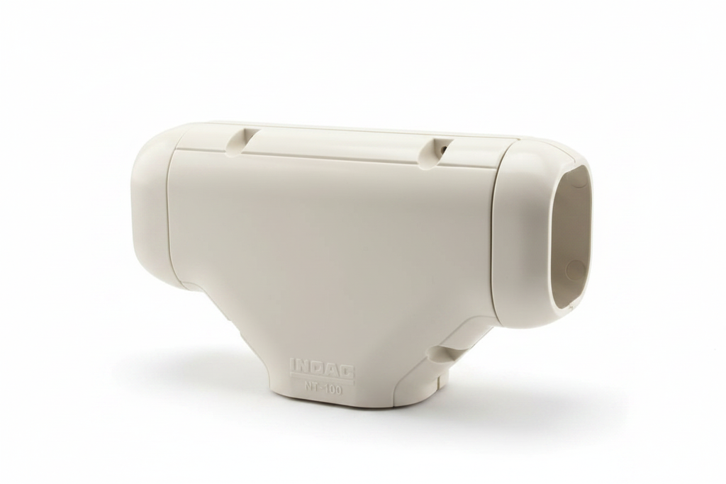 Inoac NT-100 100mm Plastic Pipe Trunking Tee Joint - White