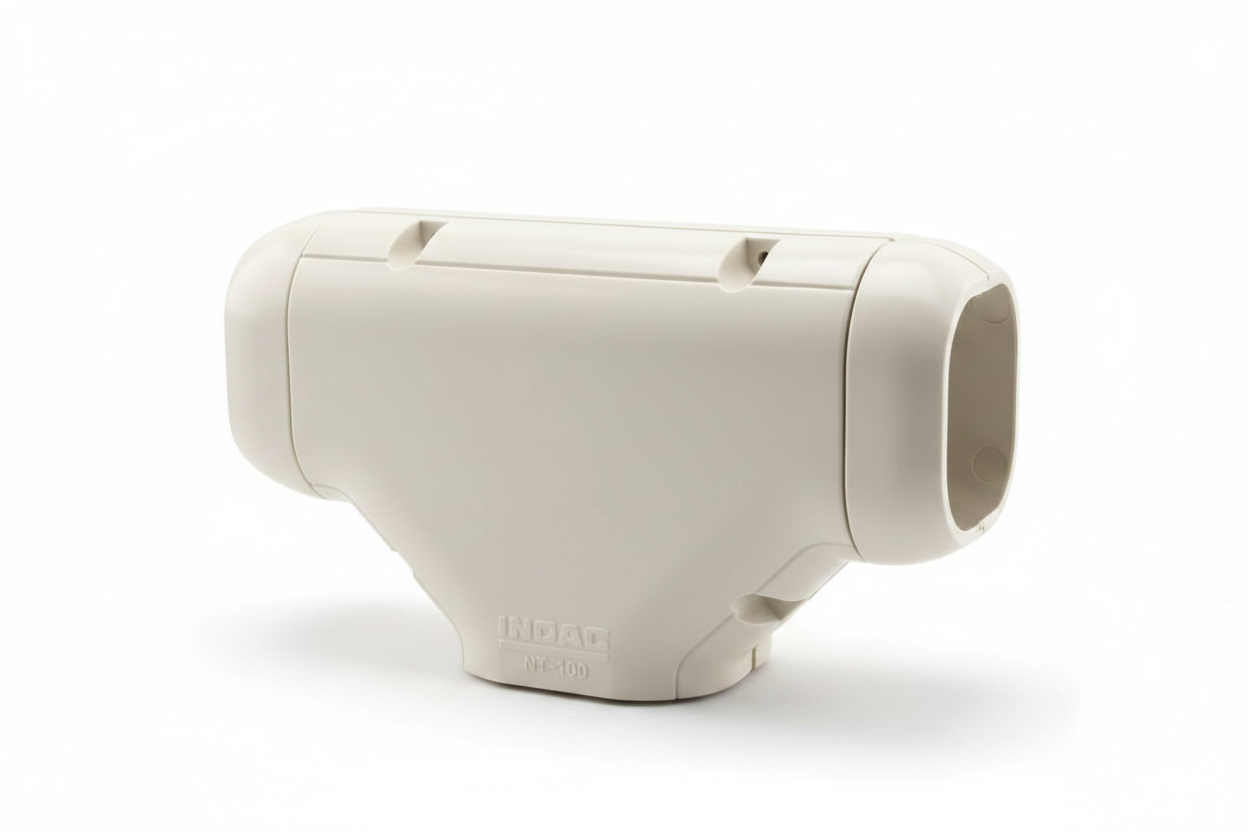 Inoac NT-100 100mm Plastic Pipe Trunking Tee Joint - White