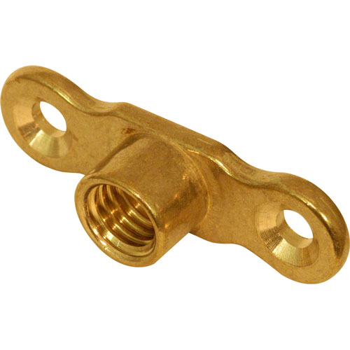 Back Plate Brass Pipe Clip Clamp M10 Female Thread