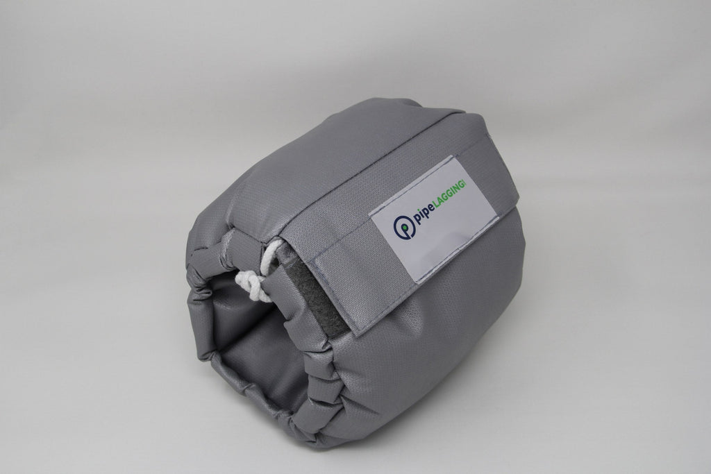 Valve insulation jacket angled view