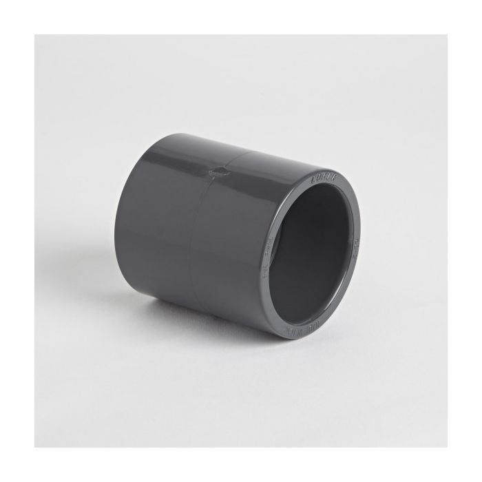 Grey Pvcu 3/4 Inch Pressure Pipe Straight Coupler (25)