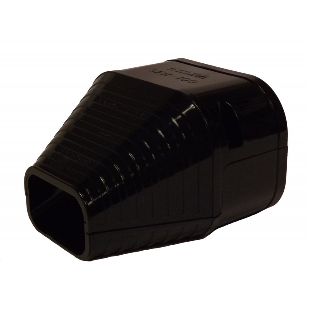 Inaba Denko SEN-100-K 100mm Slimduct duct end in black
