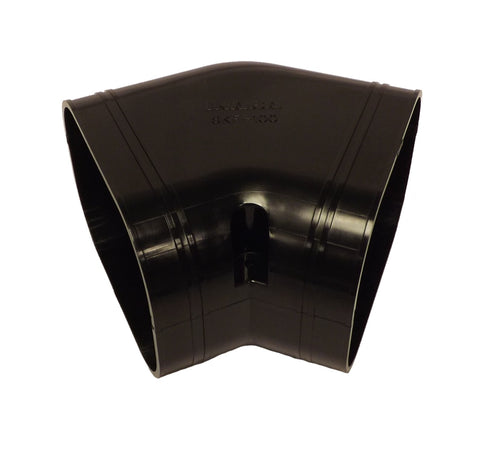 75mm 45 degree Flat Bend Slimduct Trunking Black