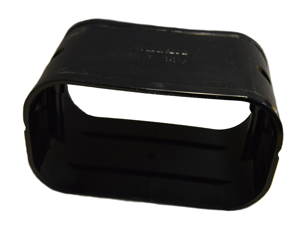 100mm Connection Piece Slimduct Trunking Black