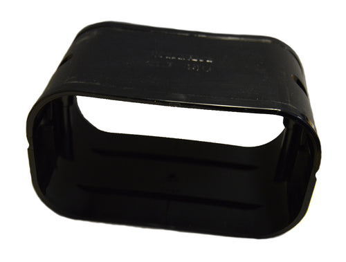 100mm Connection Piece Slimduct Trunking Black