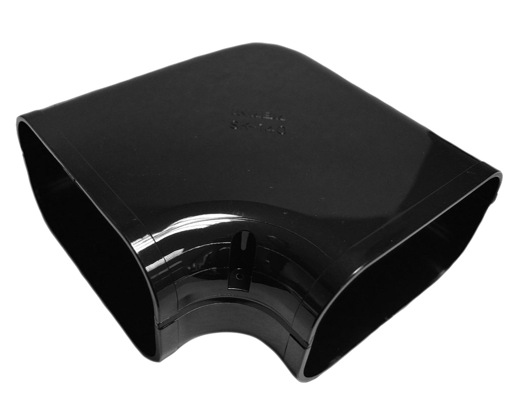Inaba Denko SK-77-K 77mm 90 degree flat elbow in black