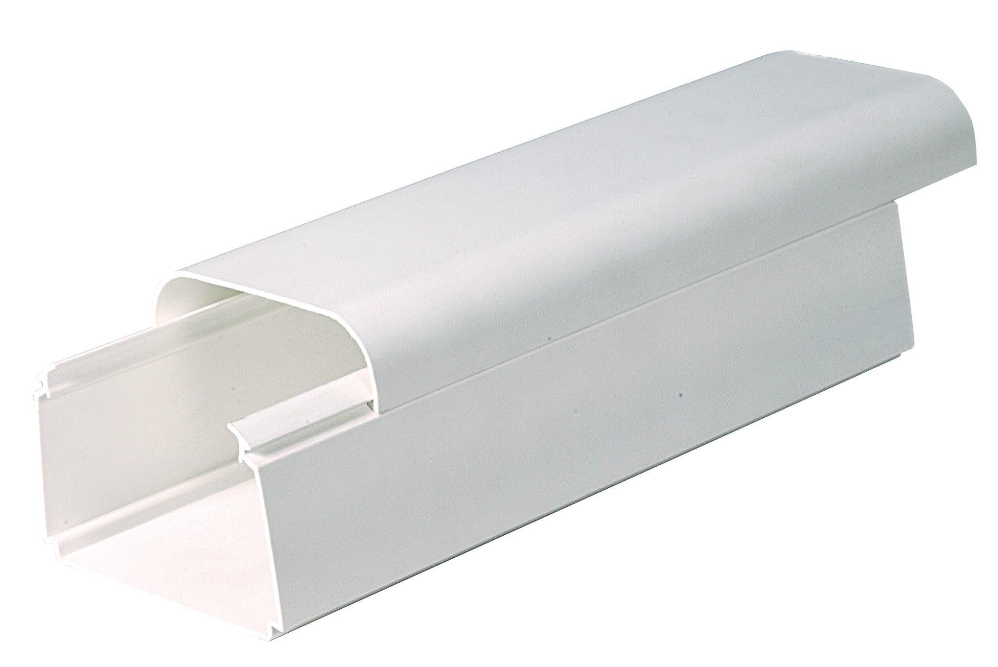 White Plastic Trunking Box 80mm x  60mm x 2m Long DUE80 Box of 8