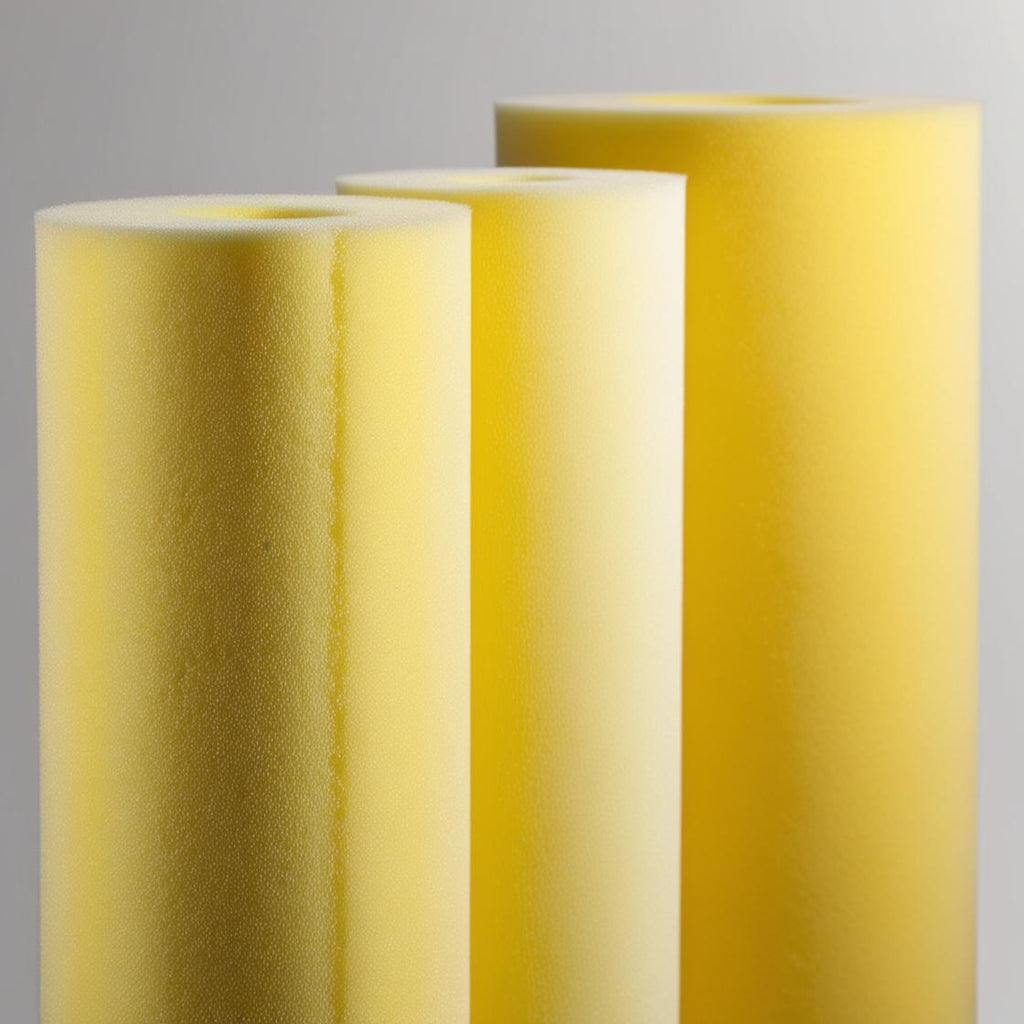 Scaffold Trampoline Tube Padding Yellow Foam 2m Long 9mm Thick 48mm Bore