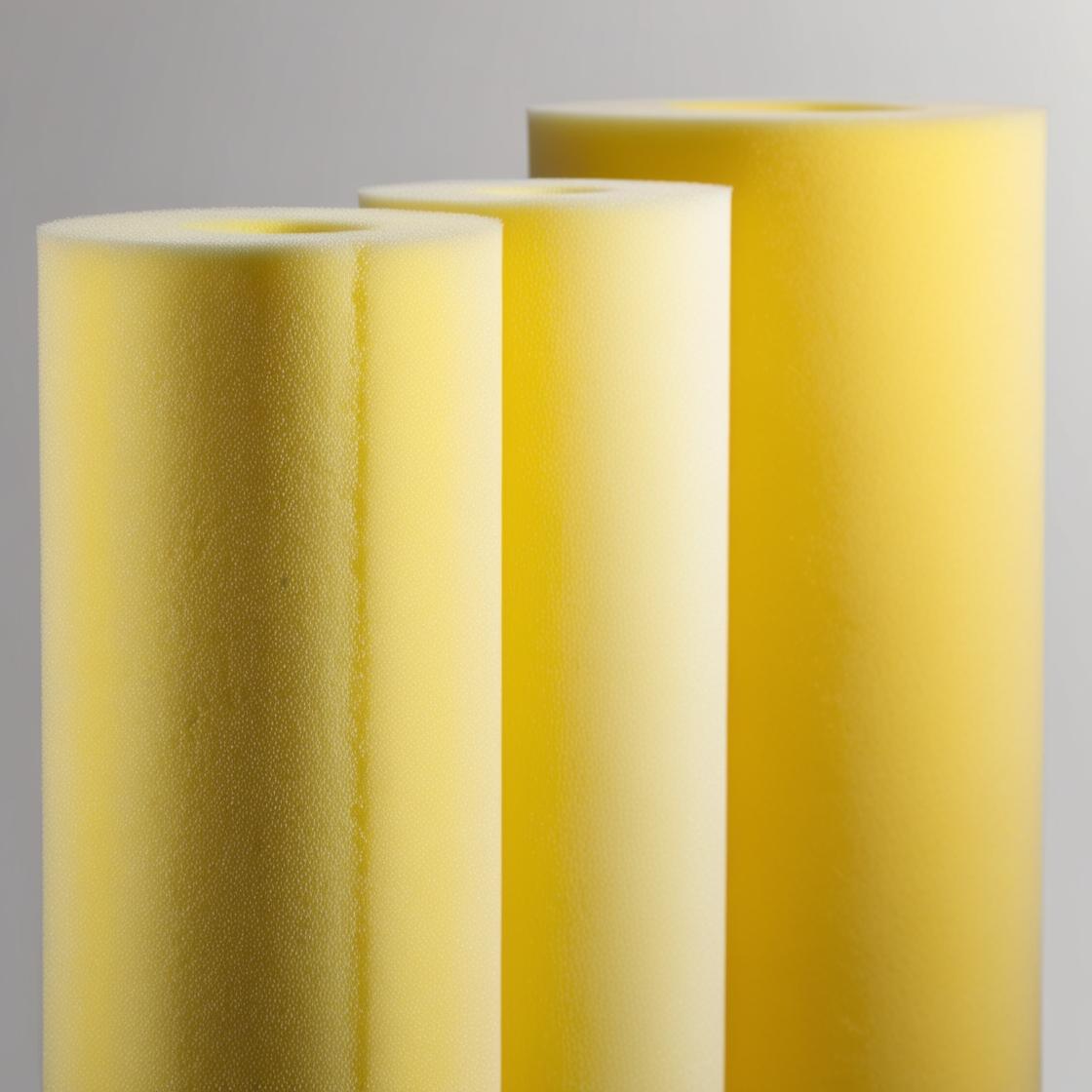 Scaffold Trampoline Tube Padding Yellow Foam 2m Long 9mm Thick 48mm Bore