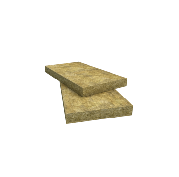 Two stacked Rockwool RWA45 Insulation Slabs, 1200mm x 600mm, showcasing their textured, beige stone wool surface against a black background, designed for thermal, acoustic, and fire protection in UK buildings.