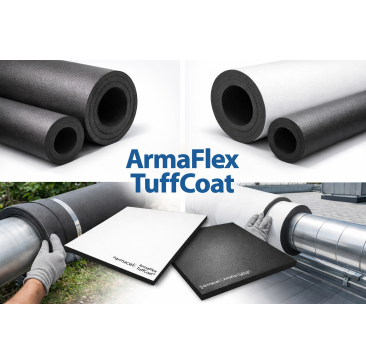 Armaflex Tuffcoat Class O Insulation Sheet (Non‑Adhesive) – 13 mm / 19 mm / 25 mm – Black or White
