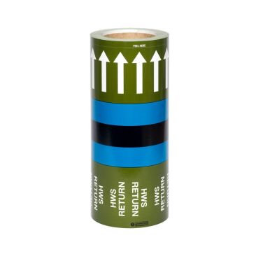 Pipe Identification Tape Hot Water Return