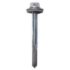 1312T4760025 Tek Screw 5.5x25 Self Tap Self Drill Screw+16mm Wash Pk 100