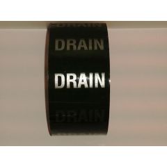 Drain Pipe identification self adhesive tape for marking and labelling pipework