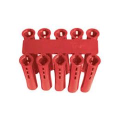 Red Plastic Wall Plug 5mm Box of 100