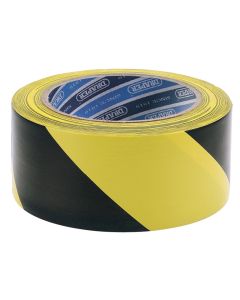 Black and Yellow Hazard Tape 33m x 50mm