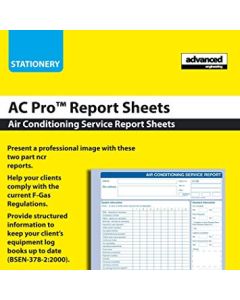 Air Conditioning Service Report Pad AC Pro 80030